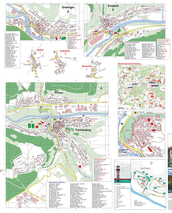 Kartenerstellung, Faltpläne, Stadtpläne